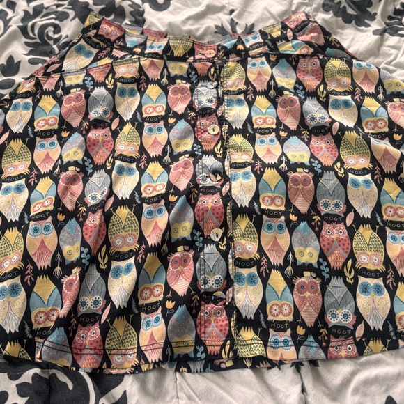 Unique Vintage Dresses & Skirts - Unique Vintage Black Owl Print Skirt -Size 16/1XL- NWOT-Retro Novelty Print